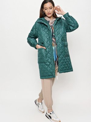 Belden Büzgülü Kapüşonlu Kapitone Mont