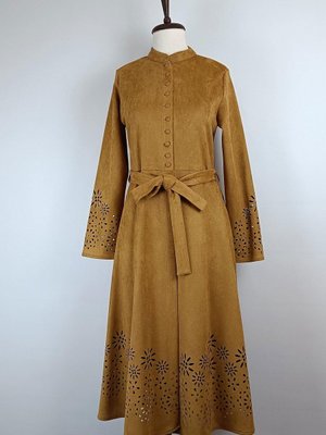 Lazer Kesim Detaylı Süet Kap Hardal K60 Lazer Kesim Detaylı Süet Kap Hardal K60