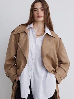 Vizon Safari Süet Trençkot