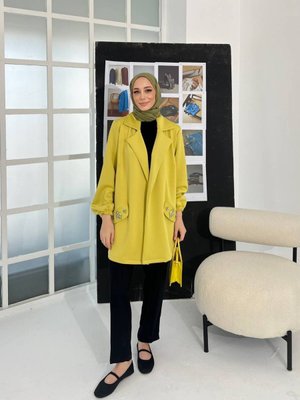 Cepleri Taşlı Scuba Ceket