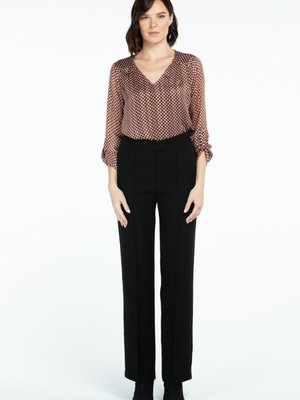 Siyah Çizgi Cep Bol Paça Pantolon