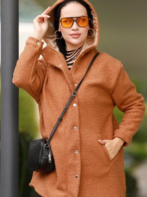 Mari Kapüşonlu Kap Taba