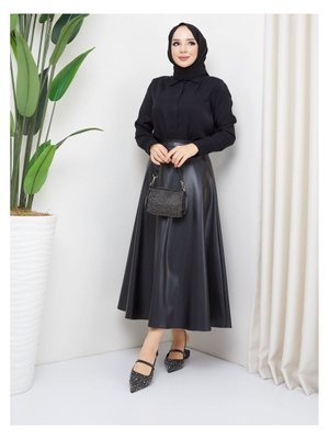 Mevlana Model Deri Etek Taba