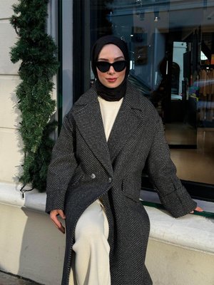 Düğmeli Uzun Kaban E