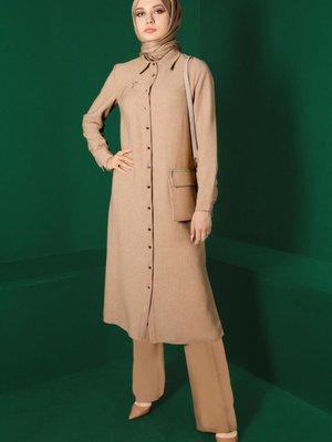 Düğmeli Cepli Tunik