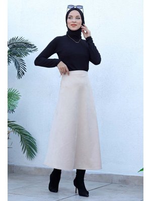 Bej Süet Mevlana Etek