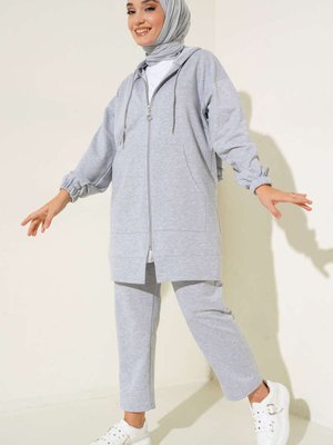 Kapüşonlu Fermuarlı İkili Takım Kapüşonlu Fermuarlı İkili Takım