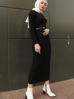 Fitilli Triko Elbise Fitilli Triko Elbise