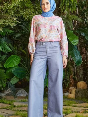 Bol Paça Pantolon Mavi