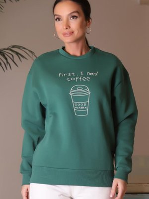 Yeşil Uzun Kollu Sweatshirt Yeşil Uzun Kollu Sweatshirt