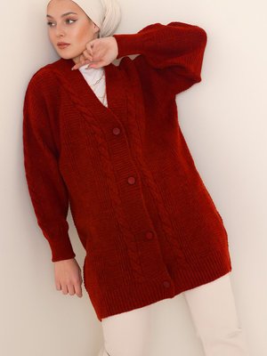 Triko Hırka Kırmızı