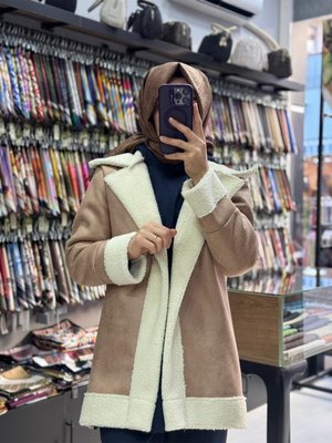 İçi Kürklü Süvet Kaban Boy 80cm