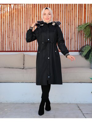 Kol Detaylı Tesettür Mont