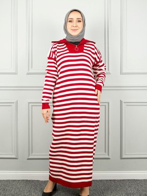 Kırmızı Çizgili Elbise