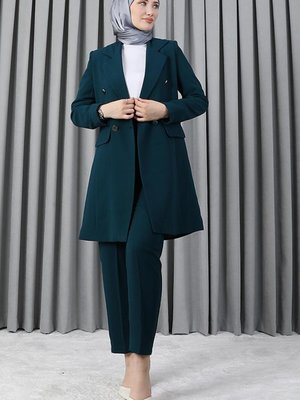 Blazer Ceket Takım Koyu Petrol