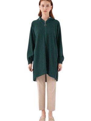 Geniş Fitilli Kapişonlu Hırka