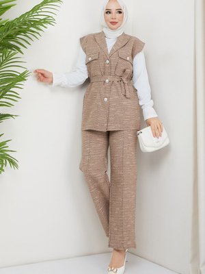 Yelekli Takım Tüvit Kumaş