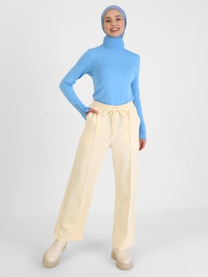 Scuba Nervürlü Pantolon Vanilya Scuba Nervürlü Pantolon Vanilya