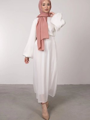 Şifon Astarlı Etek Şifon Astarlı Etek