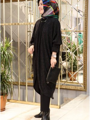 Kadın Önü Açık Yarasa Kol Triko Hırka