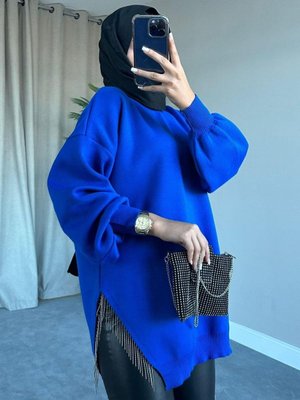 Yarı Zincirli Triko Kazak Haki Yarı Zincirli Triko Kazak Haki