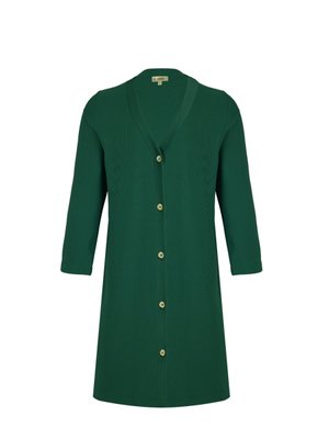 Düğmeli Uzun Hırka