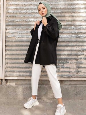 Çift Cepli Gabardin Gömlek Çift Cepli Gabardin Gömlek