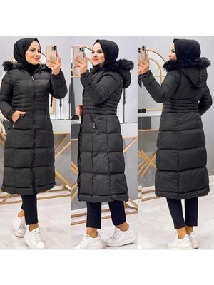 Sınıf Dolum Yeni Sezon Kapişonlu Kadın Şişme Mont