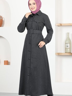 Ferace Elbise Antrasit