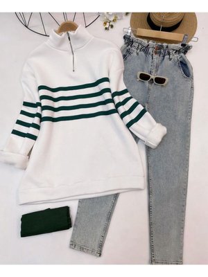 Kadın Yarım Fermuarlı Sweat