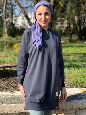 Lacivert Soul Puane Basic Kısa Sweat