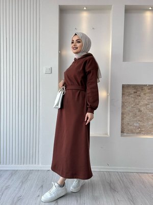 Kapüşonlu Sweat Elbise