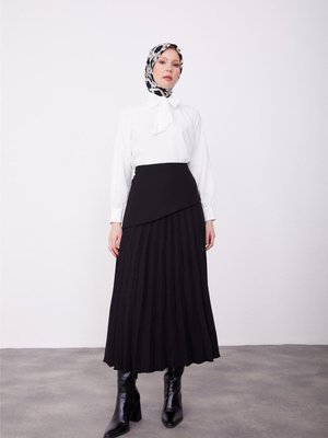 Korsajlı Etek Siyah