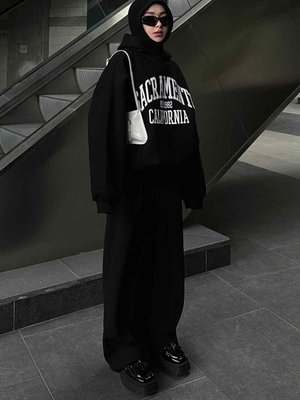 Sacramento Baskılı Oversize Sweatshirt
