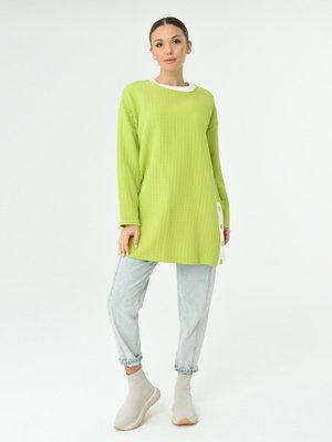 Fıstık Yeşili Çıtçıt Detaylı Tunik Fıstık Yeşili Çıtçıt Detaylı Tunik