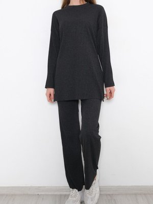 Uzun Kol Fitilli Takım Antrasit