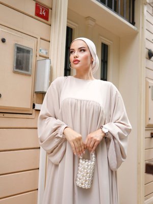 Tesettür Robalı Oversize Salaş Elbise Tesettür Robalı Oversize Salaş Elbise