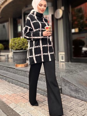 Sıyah Triko Tunik Pantolon