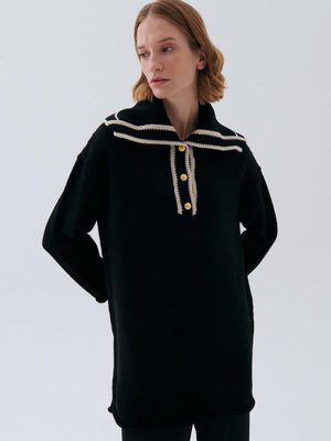 Mira Triko Kazak Siyah Taş