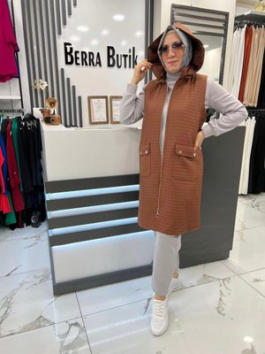 Kapitone Kapişonlu Yelek Kapitone Kapişonlu Yelek