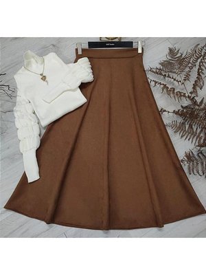 Kışlık Süet Kloş Mevlana Etek Kışlık Süet Kloş Mevlana Etek