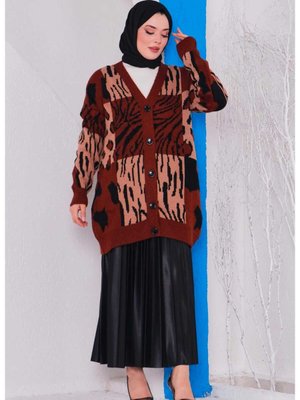 Desenli Triko Hırka Desenli Triko Hırka