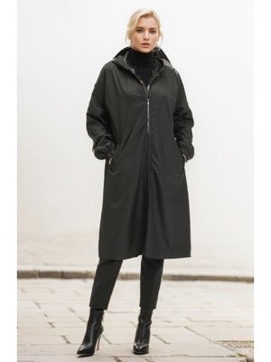 Siyah Kapüşonlu Cepli Kap Siyah Kapüşonlu Cepli Kap