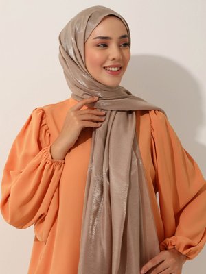 Soft Bej Kehribar Star Şal