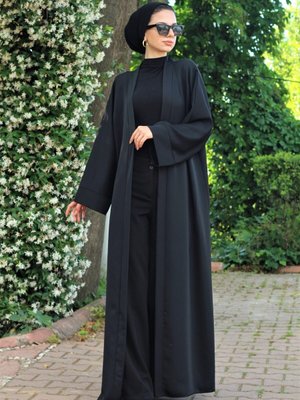 Tod Krep Kumaş, Düz Siyah Renk,abaya Ferace