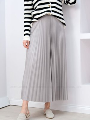 Elısa Pılıselı Etek Acık Grı Elısa Pılıselı Etek Acık Grı