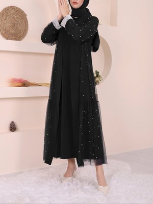 İncili İkili Abaya Takım İncili İkili Abaya Takım