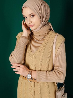 Örgü Detaylı Triko Süveter Örgü Detaylı Triko Süveter
