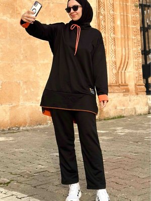 Fosfor Detaylı Eşofman Takım Siyah Fosfor Detaylı Eşofman Takım Siyah