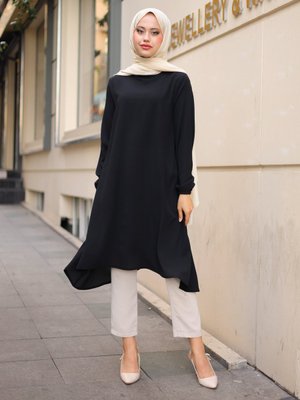 Siyah Krep Tunik